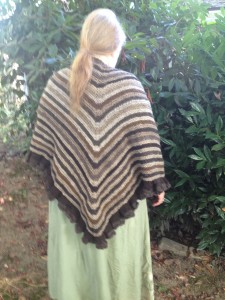 River Run shawl in natural browns