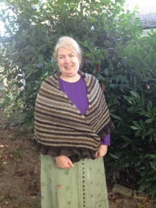 Front view of the River Run shawl